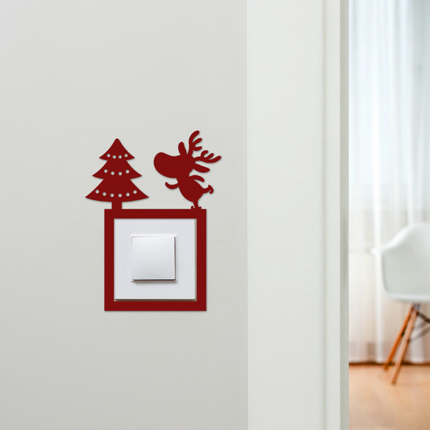 Light Switch Surround Christmas Decor Tree And Reindeer Decor Switch Cover Frame