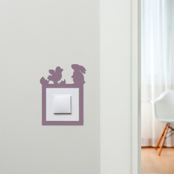 Light Switch Surround Easter Chicken Bunny Decorative Switch Plate Cover Frame