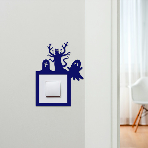Light Switch Surround Halloween Decor Tree Ghost Decorative Switch Cover Frame
