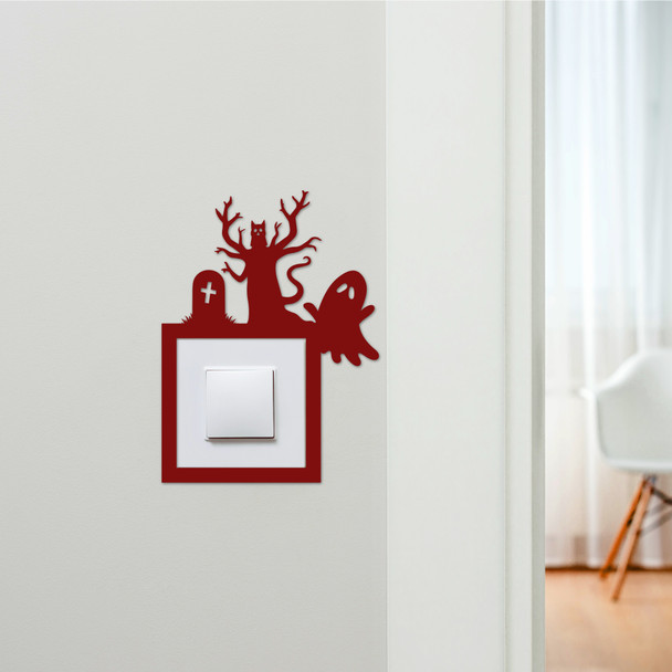 Light Switch Surround Halloween Decor Tree Ghost Decorative Switch Cover Frame