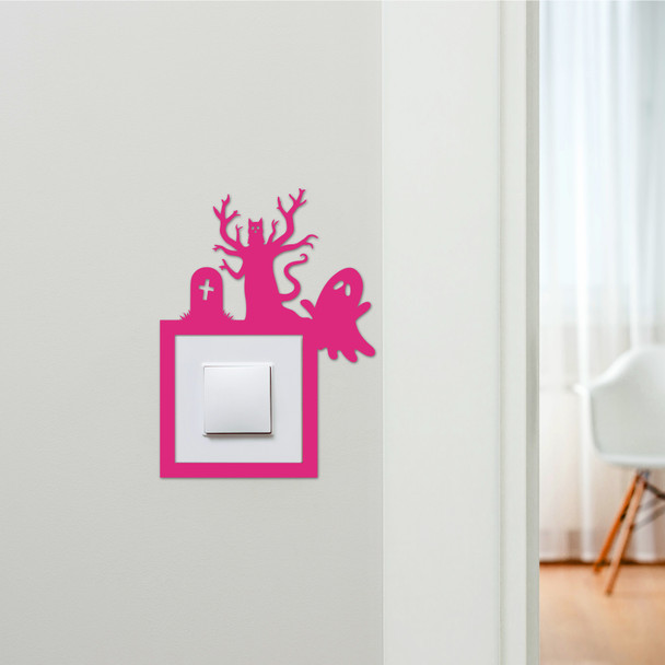 Light Switch Surround Halloween Decor Tree Ghost Decorative Switch Cover Frame
