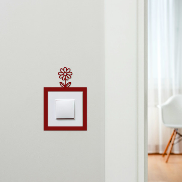 Light Switch Surround Single Flower Decorative Switch Plate Cover Frame
