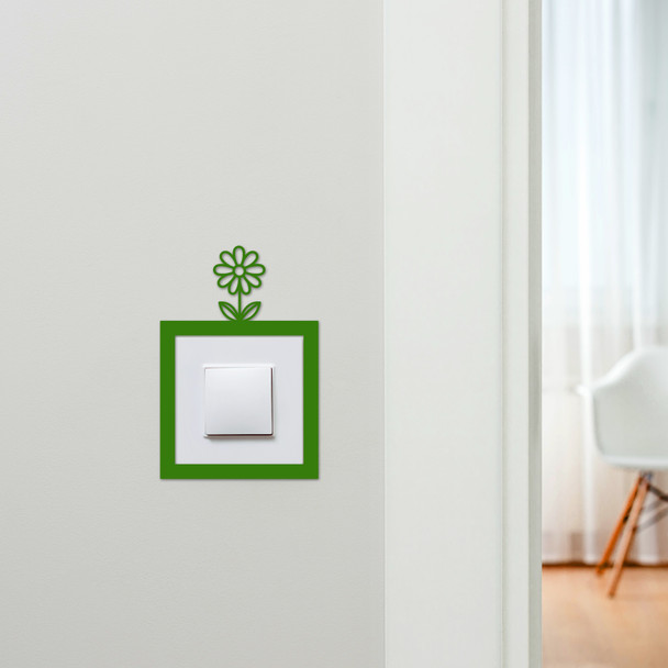 Light Switch Surround Single Flower Decorative Switch Plate Cover Frame