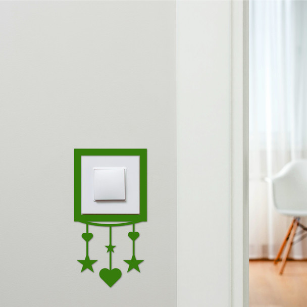 Light Switch Surround Hanging Stars Hearts Decorative Switch Plate Cover Frame