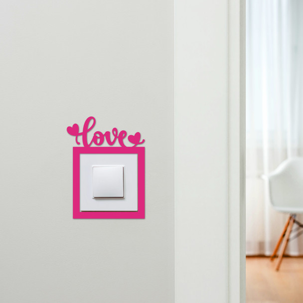 Light Switch Surround Love Word Heart Decorative Switch Plate Cover Frame