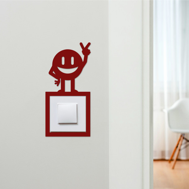 Light Switch Surround Happy Character Kids Room Decorative Switch Cover Frame