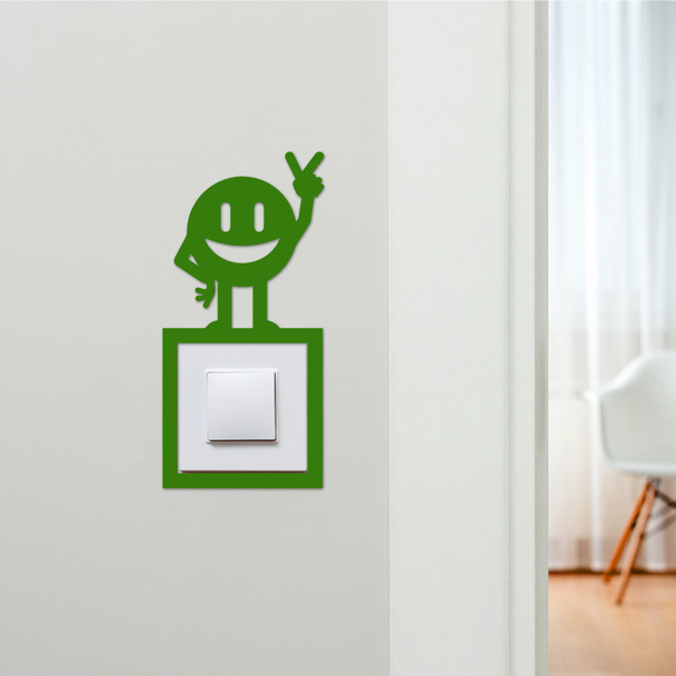 Light Switch Surround Happy Character Kids Room Decorative Switch Cover Frame