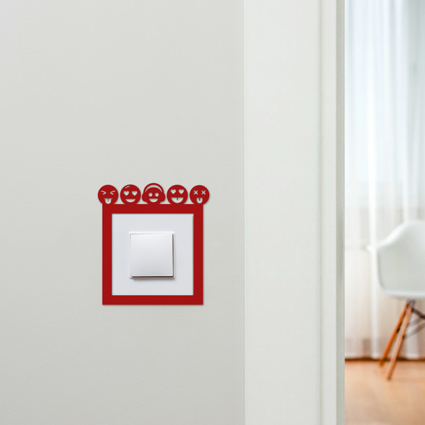 Light Switch Surround Emojis Kids Room Decorative Switch Plate Cover Frame