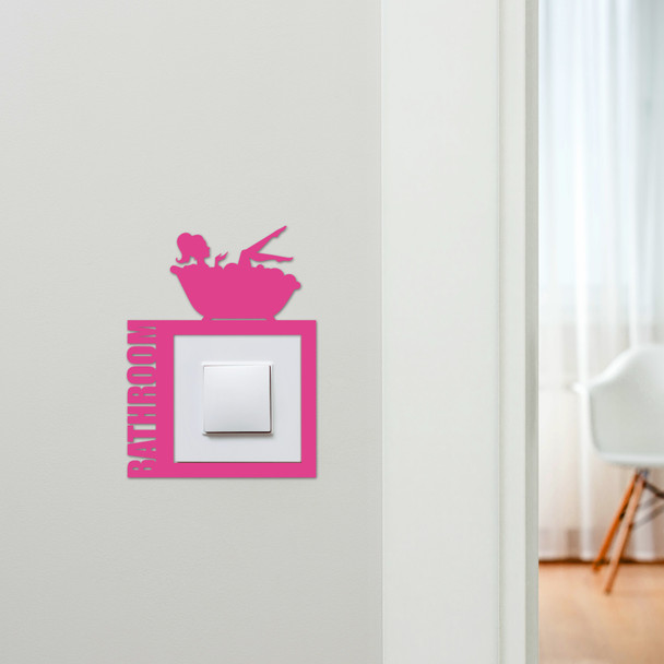 Light Switch Surround Bathroom Woman In Bathtub Decorative Switch Cover Frame