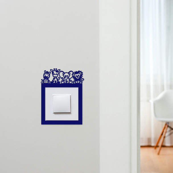 Light Switch Surround Safari Animals Cute Kids Room Decor Switch Cover Frame