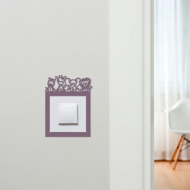 Light Switch Surround Safari Animals Cute Kids Room Decor Switch Cover Frame