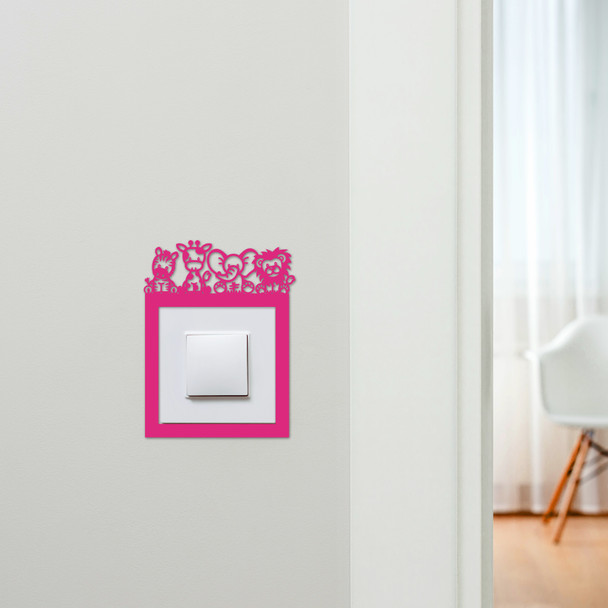 Light Switch Surround Safari Animals Cute Kids Room Decor Switch Cover Frame