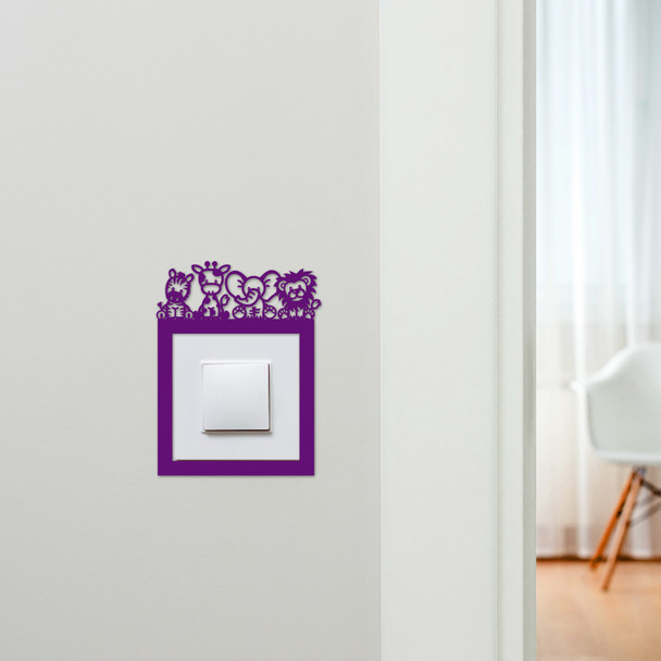 Light Switch Surround Safari Animals Cute Kids Room Decor Switch Cover Frame