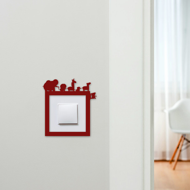 Light Switch Surround Kids Room Safari Animals Decorative Switch Cover Frame