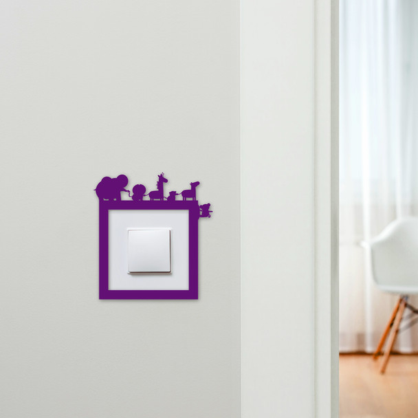 Light Switch Surround Kids Room Safari Animals Decorative Switch Cover Frame