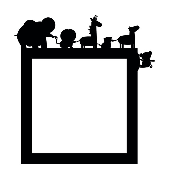 Light Switch Surround Kids Room Safari Animals Decorative Switch Cover Frame
