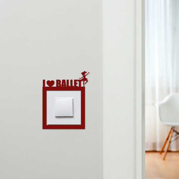 Light Switch Surround Love Ballet Kids Room Decorative Switch Plate Cover Frame