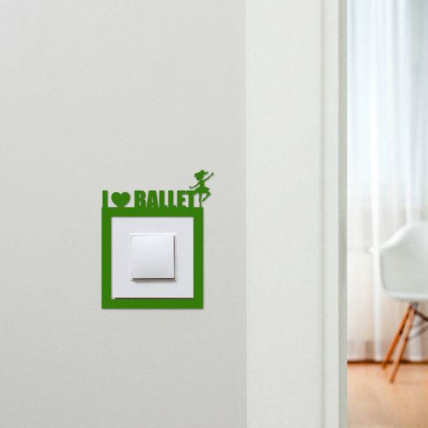 Light Switch Surround Love Ballet Kids Room Decorative Switch Plate Cover Frame