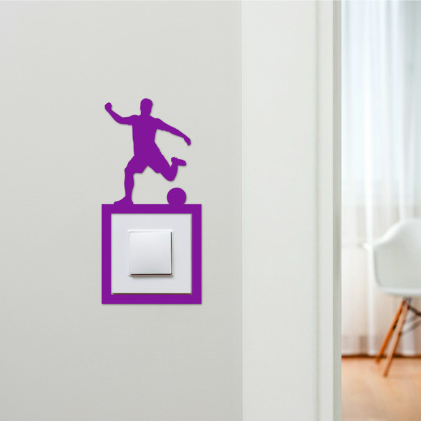 Light Switch Surround Football Footballer Kids Room Decor Switch Cover Frame