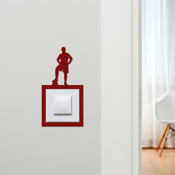 Light Switch Surround Footballer Football Kids Room Decor Switch Cover Frame
