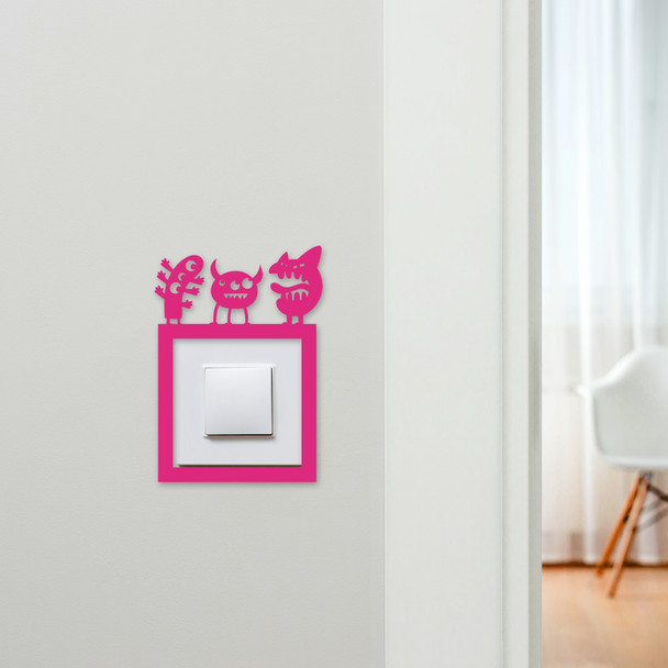 Light Switch Surround Cute Monsters Kids Room Decorative Switch Cover Frame