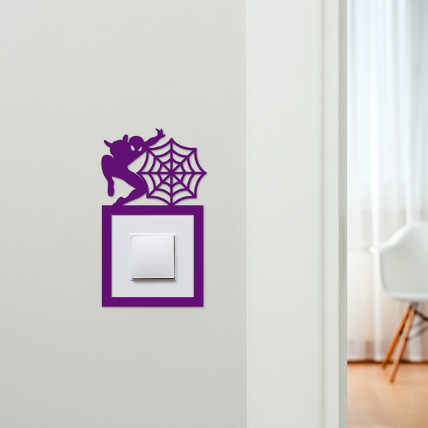 Light Switch Surround Spiderman Superhero Kids Room Decor Switch Cover Frame