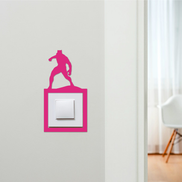 Light Switch Surround Black Panther Superhero Kids Room Decor Switch Cover Frame