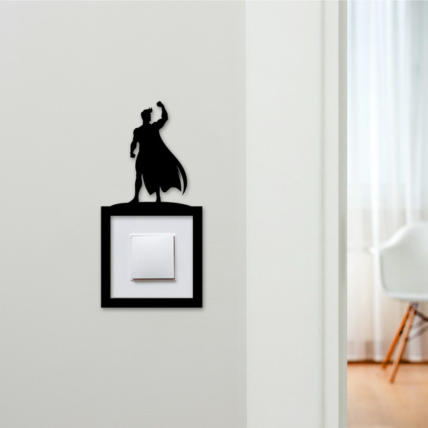 Light Switch Surround Superman Superhero Kids Room Decorative Switch Cover Frame