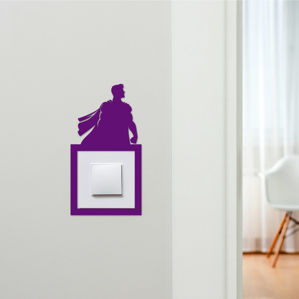 Light Switch Surround Superhero Superman Kids Room Decorative Switch Cover Frame