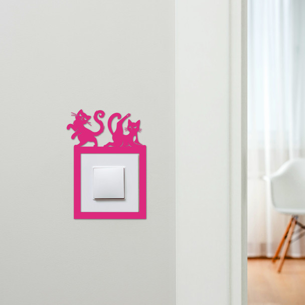 Light Switch Surround Two Cats Decorative Switch Plate Cover Frame
