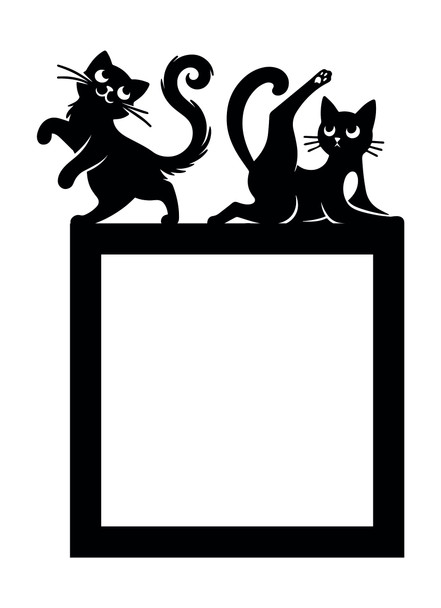Light Switch Surround Two Cats Decorative Switch Plate Cover Frame