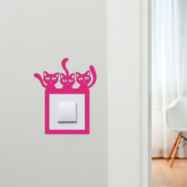 Light Switch Surround Three Cats Decorative Switch Plate Cover Frame