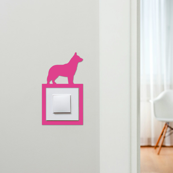 Light Switch Surround Blue Heeler Dog Decorative Switch Plate Cover Frame