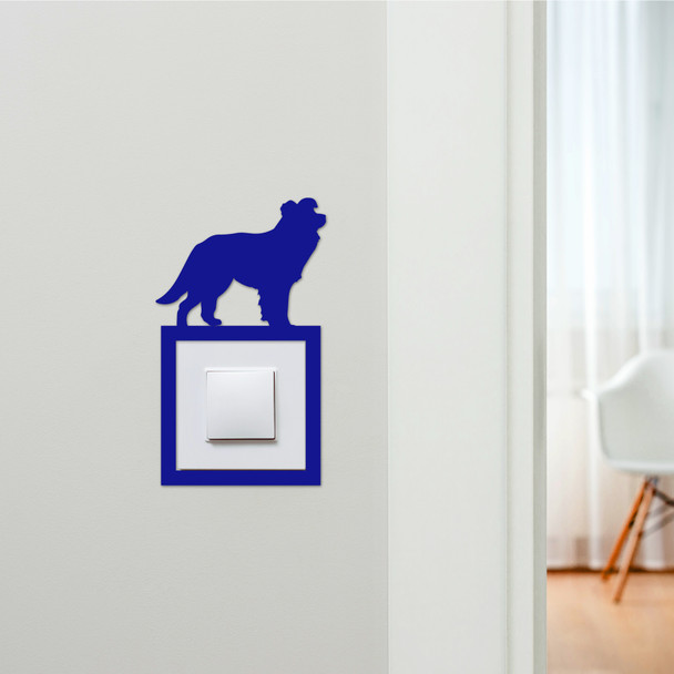 Light Switch Surround Border Collie Dog Decorative Switch Plate Cover Frame