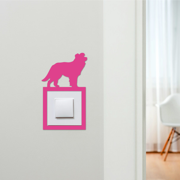 Light Switch Surround Border Collie Dog Decorative Switch Plate Cover Frame