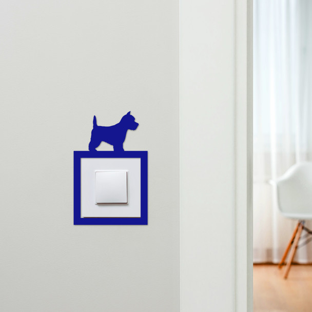 Light Switch Surround Cairn Terrier Dog Decorative Switch Plate Cover Frame