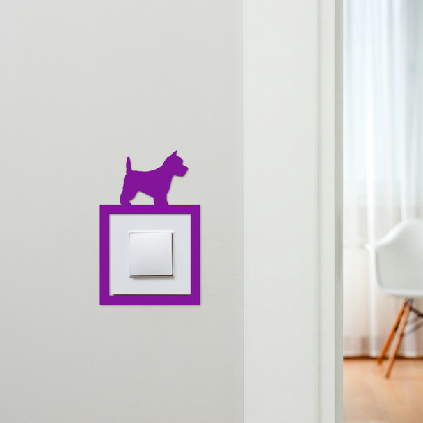 Light Switch Surround Cairn Terrier Dog Decorative Switch Plate Cover Frame