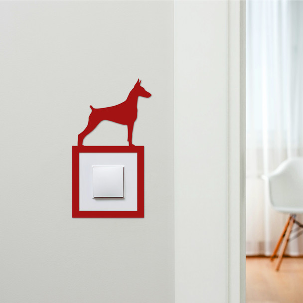Light Switch Surround Doberman Dog Decorative Switch Plate Cover Frame
