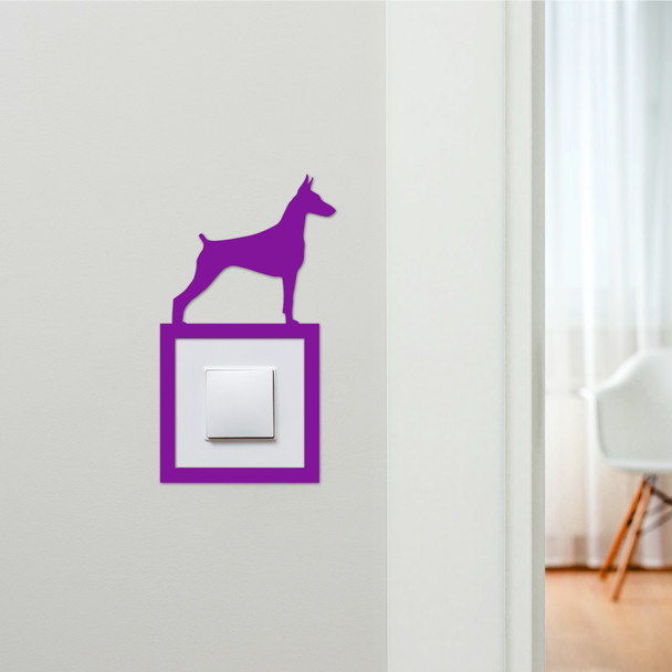 Light Switch Surround Doberman Dog Decorative Switch Plate Cover Frame