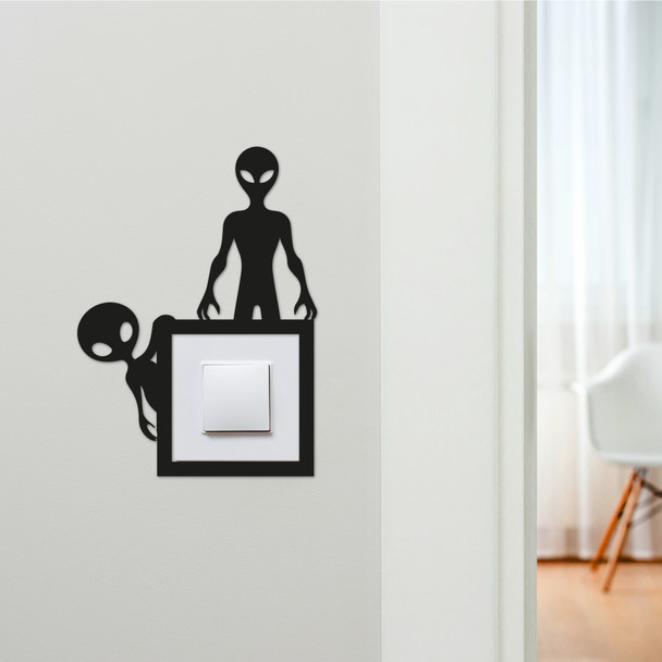 Light Switch Surround Aliens Space Decorative Switch Plate Cover Frame