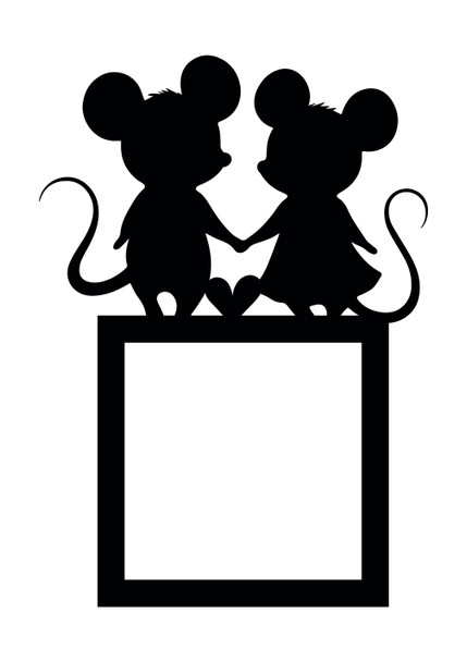 Light Switch Surround Mouse Couple Romantic Decorative Switch Plate Cover Frame