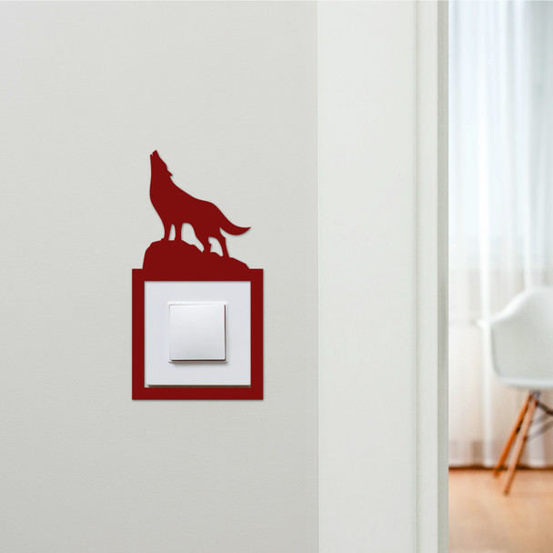 Light Switch Surround Wolf Howling Decorative Switch Plate Cover Frame
