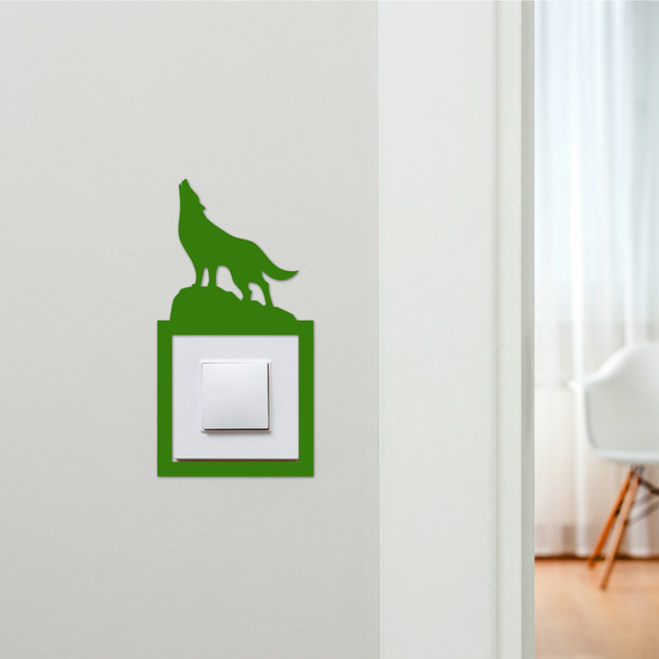 Light Switch Surround Wolf Howling Decorative Switch Plate Cover Frame