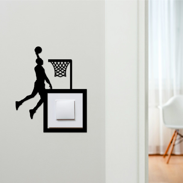 Light Switch Surround Basketball Player Decorative Switch Plate Cover Frame