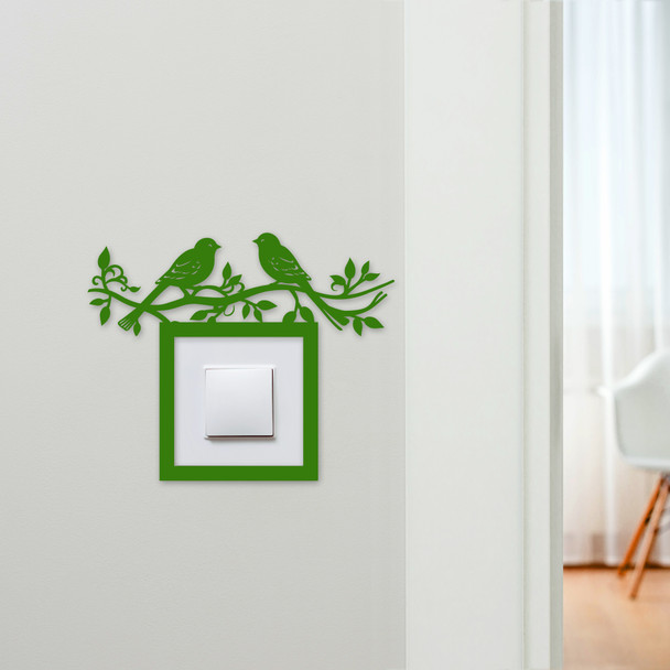 Light Switch Surround Birds Leaves Decorative Switch Plate Cover Frame