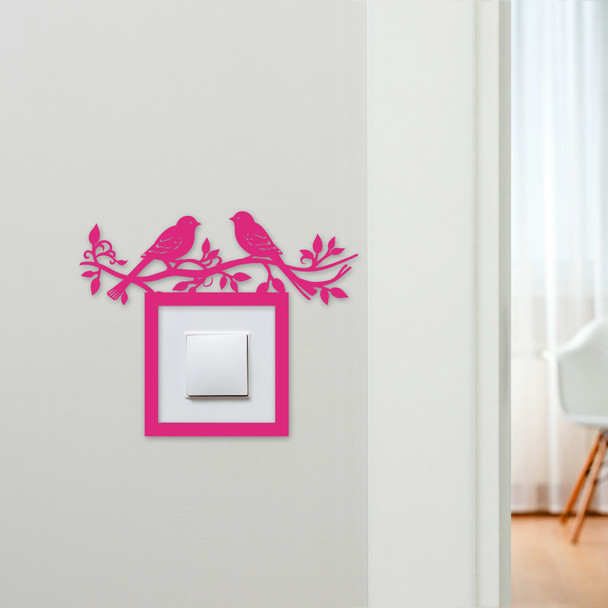 Light Switch Surround Birds Leaves Decorative Switch Plate Cover Frame
