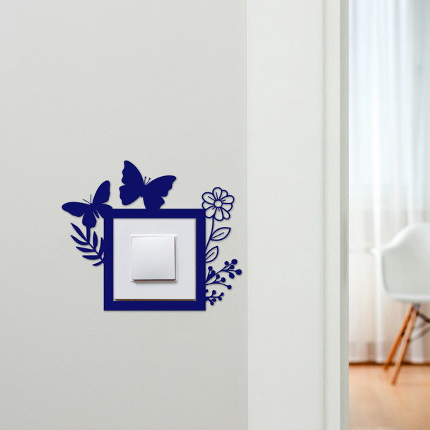 Light Switch Surround Butterfly Flowers Decorative Switch Plate Cover Frame
