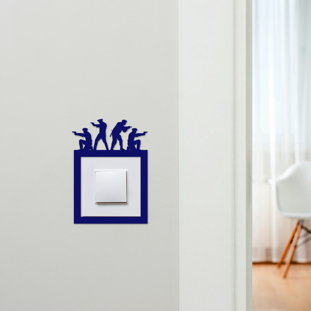 Light Switch Surround Policemen Police Shoot Decorative Switch Plate Cover Frame