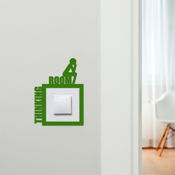 Light Switch Surround Thinking Room Toilet Funny Decorative Switch Cover Frame