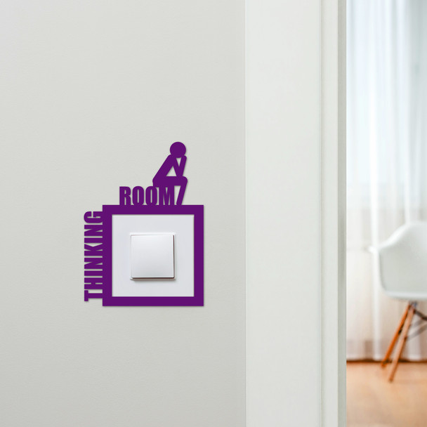Light Switch Surround Thinking Room Toilet Funny Decorative Switch Cover Frame